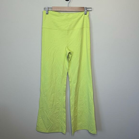 Happily Grey Pants - Happily Grey NWT Neon Yellow Flare Pull On Yoga Pant Size M